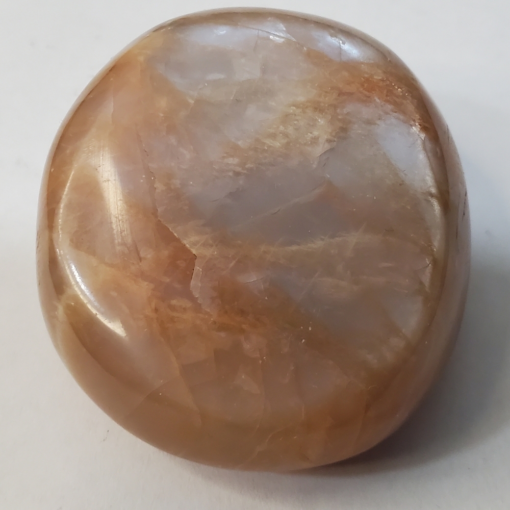 Peach Moonstone Crystal Palmstone 109 grams - Picture 4 of 9